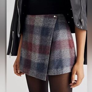 Free People Emmy Mini Menswear Skort in Prep Combo